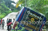 Broken axle lands bus in gorge near Ullal ; lucky escape for passengers